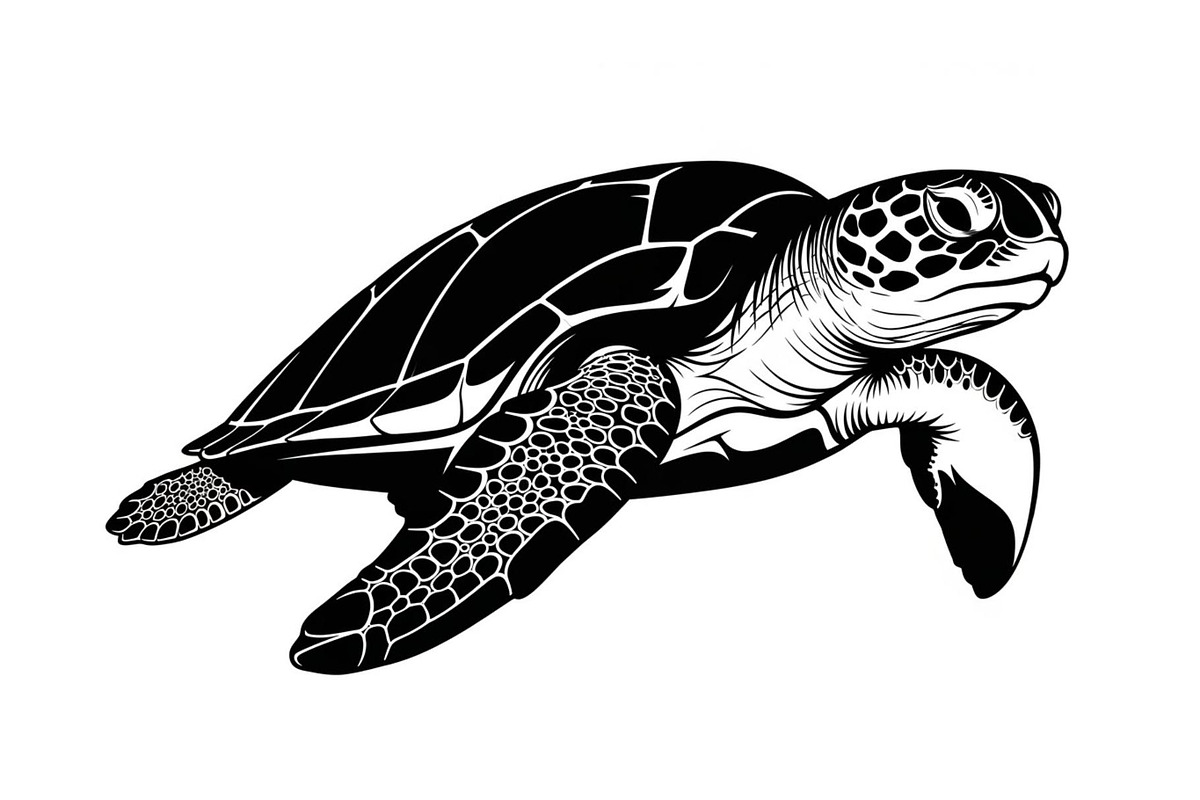 50 Sea Turtle Vector Silhouette Bund, an Illustration by jahid234 (Photo 46 of 51)