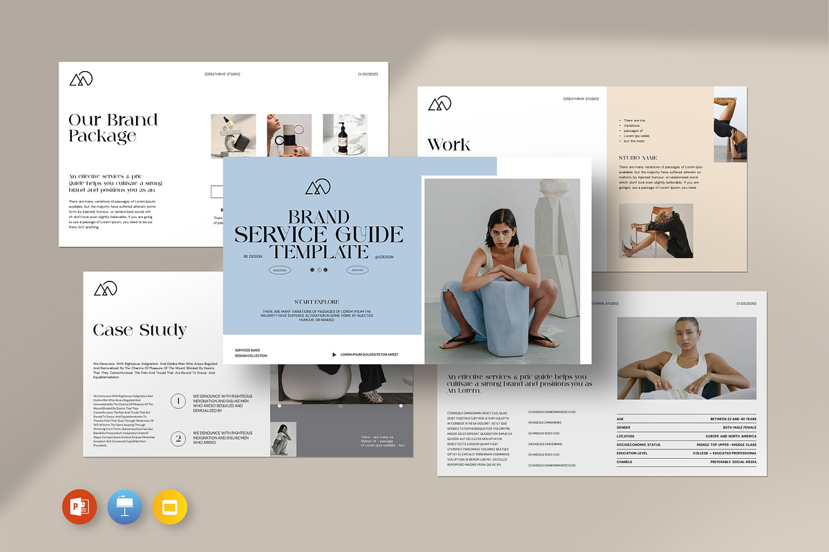 Services Guide Presentation Template, a Presentation Template by evgenystudio (Photo 1 of 7)