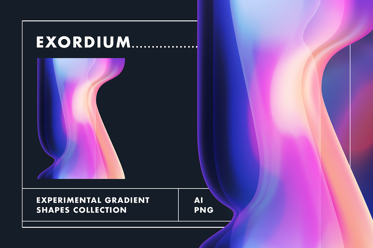 Exordium Dynamic Gradient Shapes, a Texture Graphic by Polar Vectors (Photo 8 of 16)