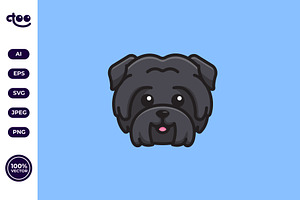 Cute Avatar Affenpinscher Cartoon