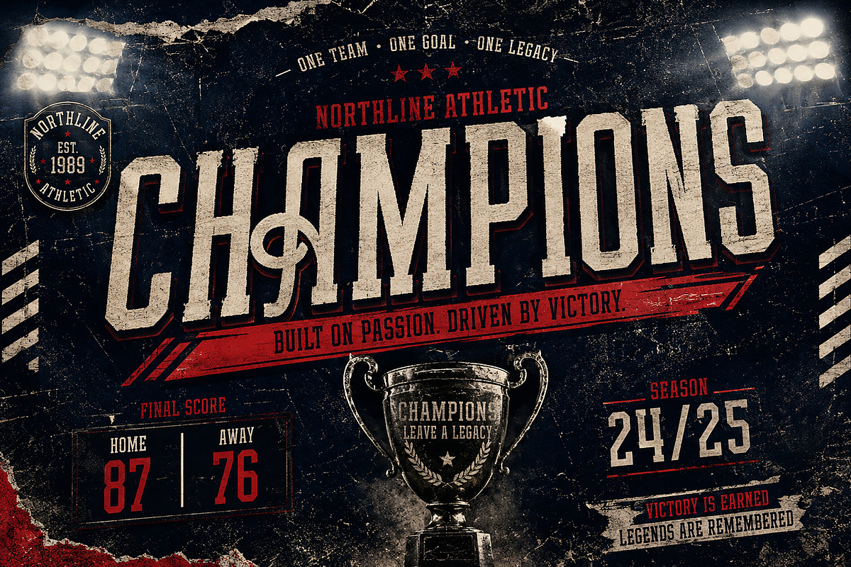 Northline Athletic, a Slab Serif Font by Wow Magic (Photo 4 of 4)
