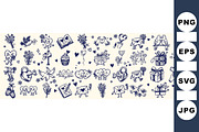Hand Drawn Valentine Clipart Set, an Illustration by designvectx (Thumbnail 1 of 3)