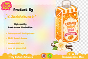 Cute Caramel Cream Soda Clipart PNG, a Food Illustration by K.JackArtwork (Thumbnail 3 of 4)