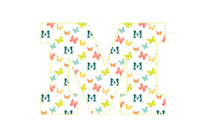 Colorful Butterfly Alphabets A-Z