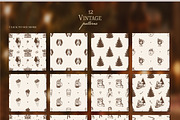 Vintage Christmas Fair Vector Set, an Object Graphic by VerAna (Thumbnail 14 of 19)