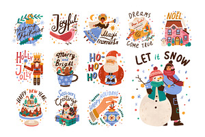 Christmas And New Year Lettering