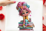 Whimsical Quirky Girl Clipart, an Illustration by designcity5 (Thumbnail 3 of 5)