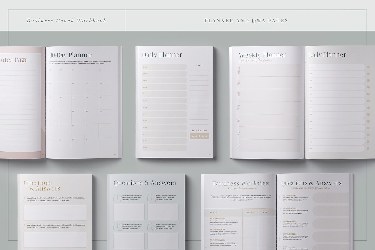 Business Workbook | CANVA & Indd, a Templates & Theme by Marigold Studios (Photo 9 of 15)