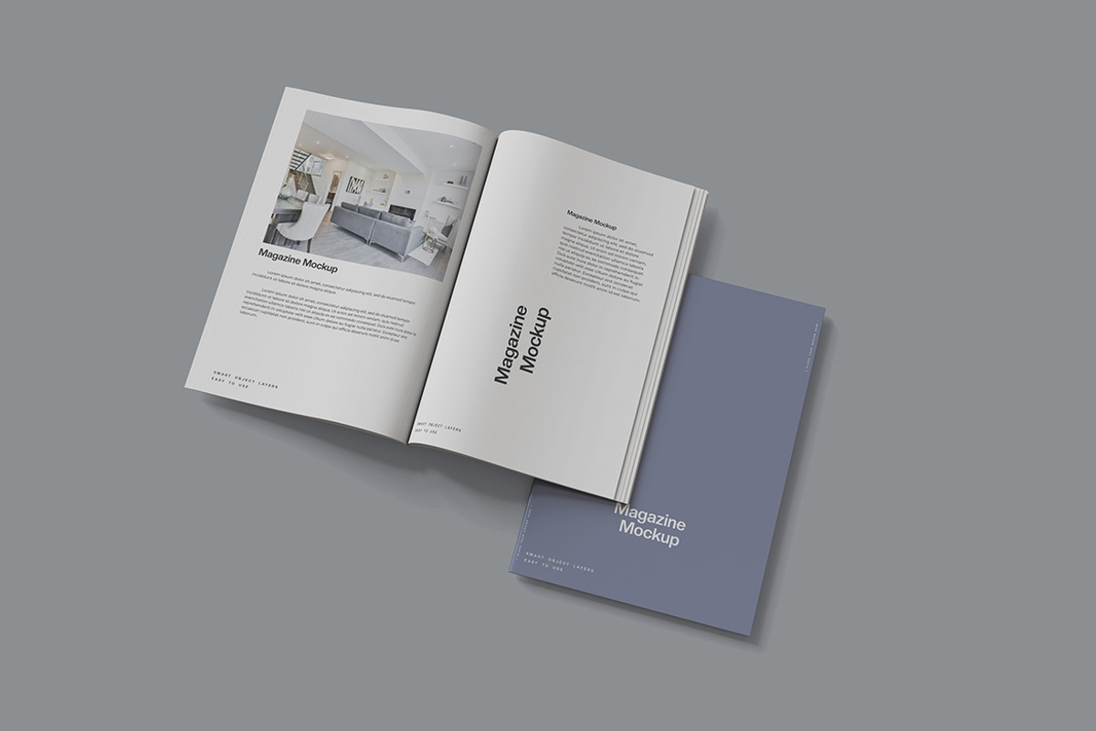 Realistic Magazine Mockup, a Books & Magazine Mockup by Indah