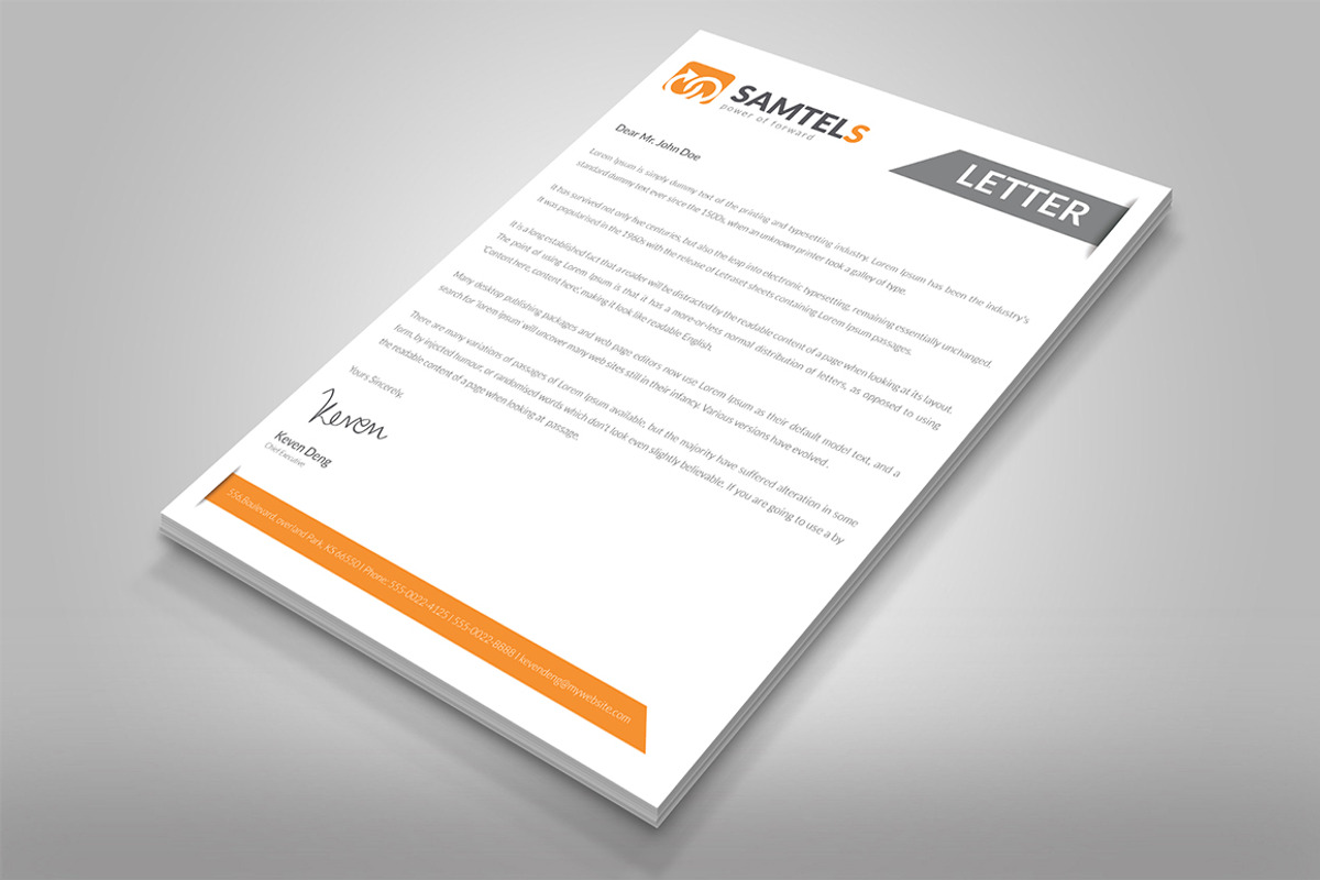 Samtels Letterhead, a Stationery Template by Dotnpix (Photo 1 of 6)