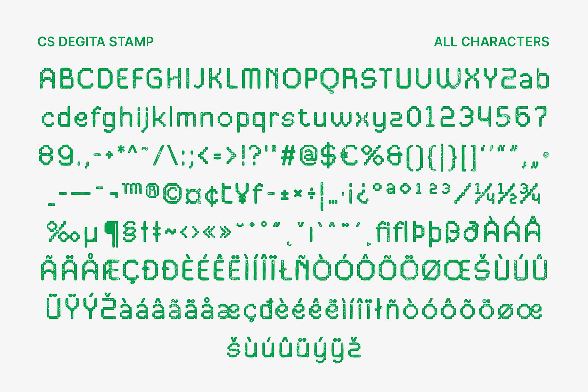 CS Degita Stamp, a Sans Serif Font by Craft Supply Co. (Photo 8 of 8)