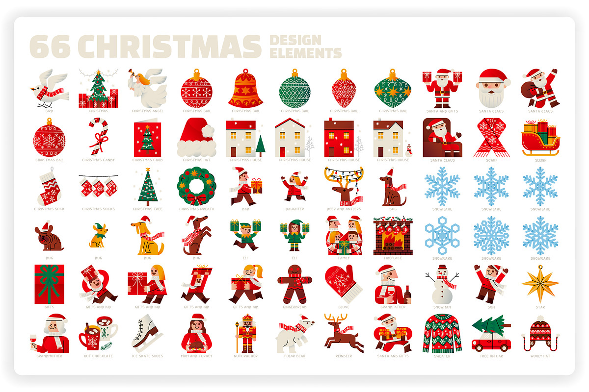 66 Christmas Design Elements, a Food Illustration by monkik (Photo 13 of 16)