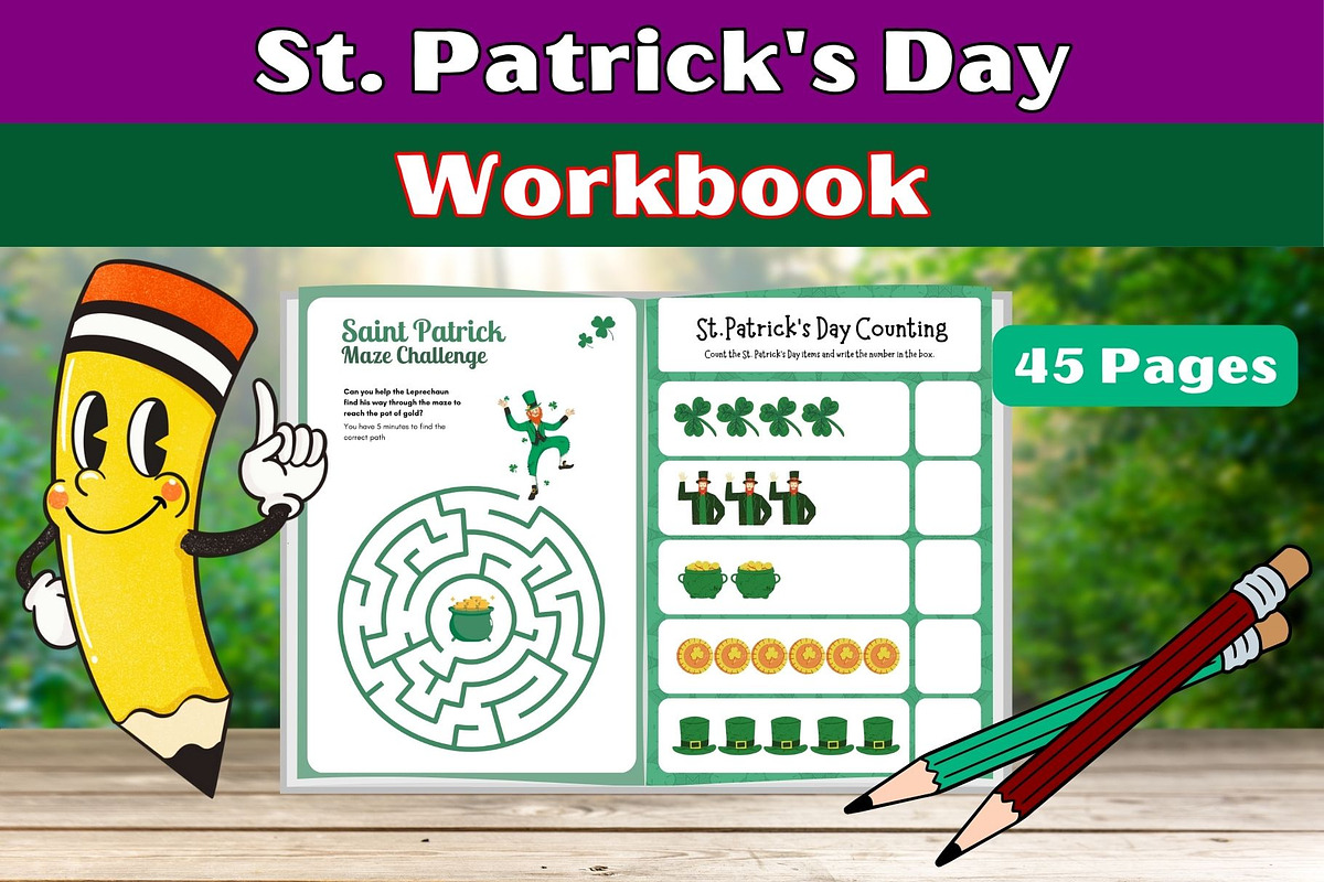 St. Patrick's Day Activity Workbook, a Templates & Theme by Premium Digital Templates (Photo 2 of 5)