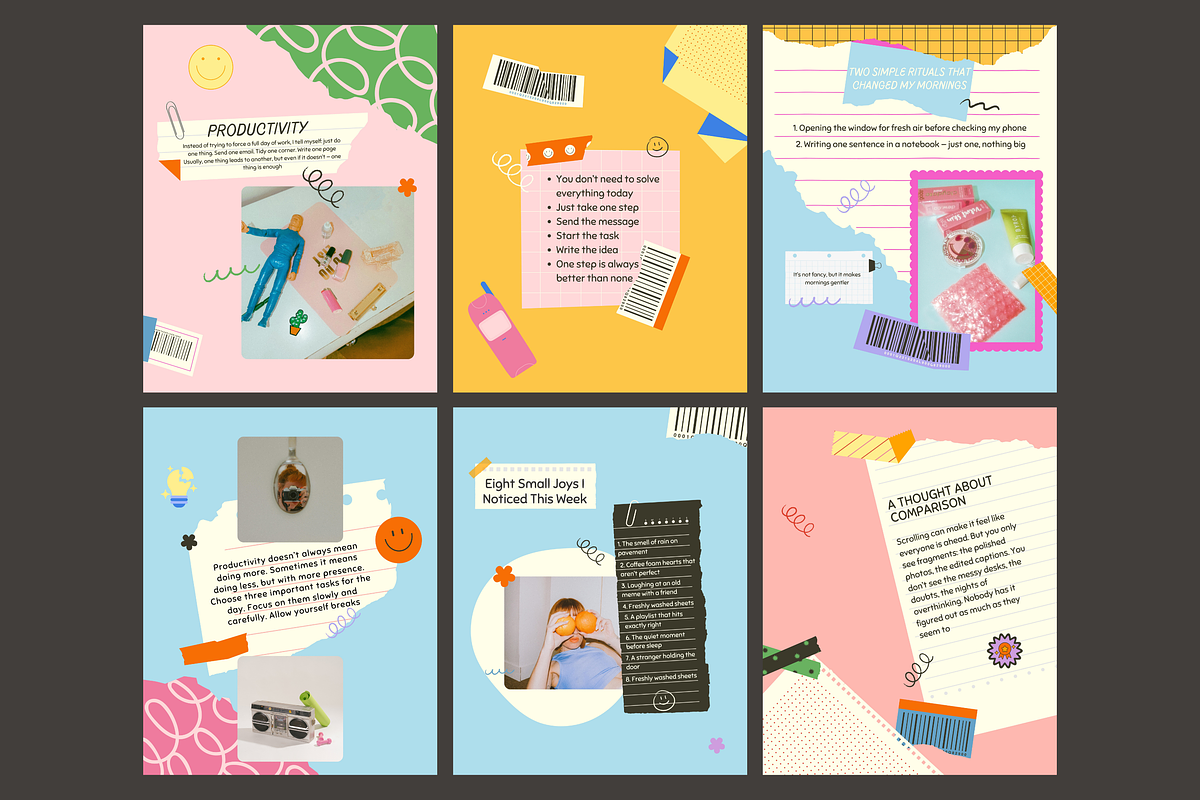 Pinelope Playful Instagram Templates, a Social Media Template by rainbojelia (Photo 2 of 18)