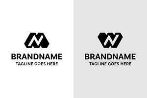 Letters MN or WN Monogram Logo, a Branding & Logo Template by Pray Art Design Studio
