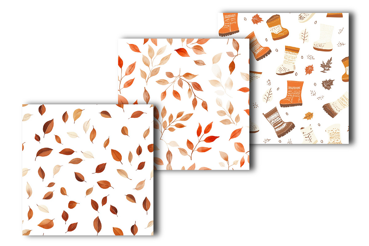 Cozy Autumn Days Digital Paper, a Pattern Graphic by OK Design (Photo 2 of 3)