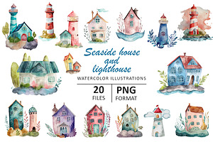 Seaside houses  and  lighthouses