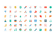 100 Medical Colored Icons, an Outline Icon by Creative Stall (Thumbnail 2 of 2)