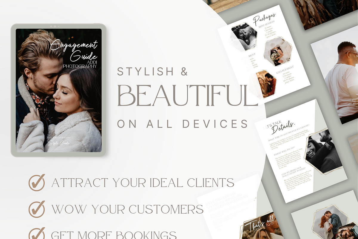 GOLD Engagement Photo Session Guide, a Magazine Template by Signature Edits (Photo 5 of 11)