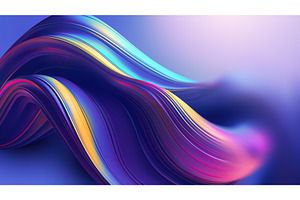Vibrant Abstract Waves in Colorful, an Illustration by BazziBa♥