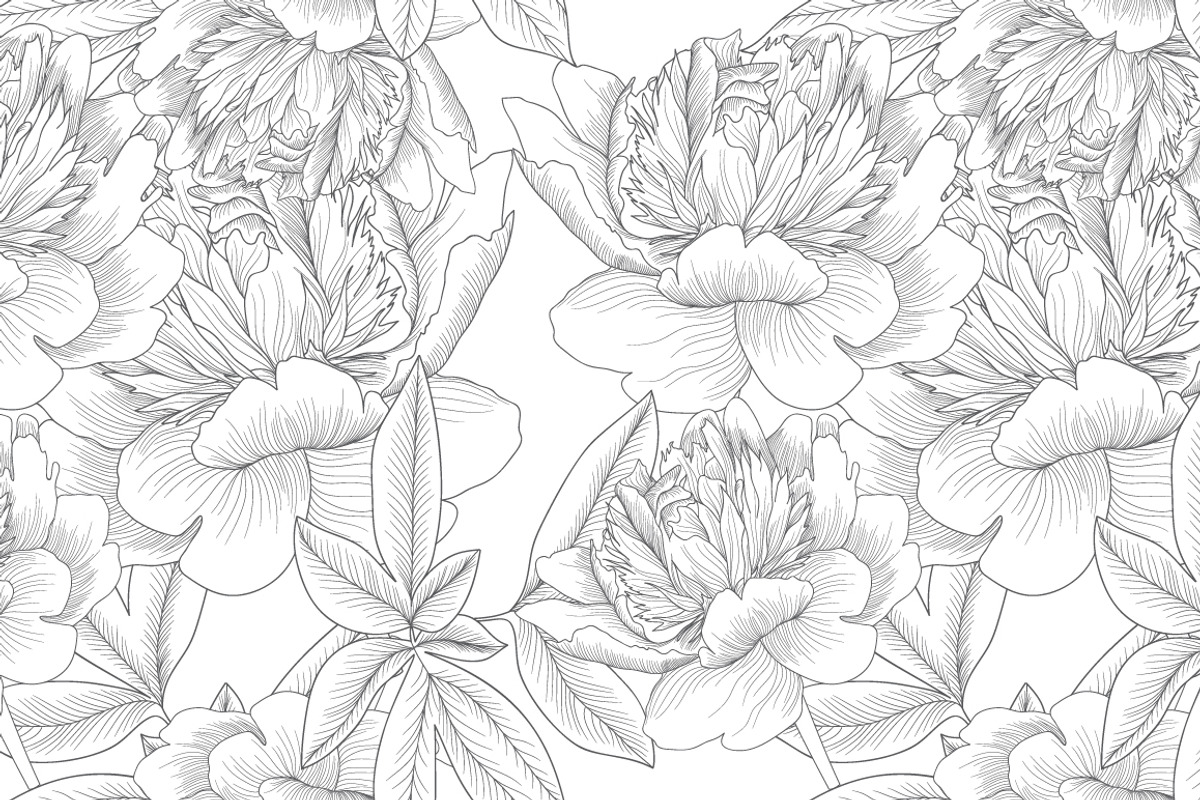 Graphic peonies, a Background Graphic by lycka (Photo 2 of 3)