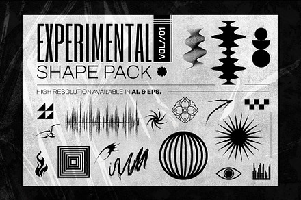 Experimental Shape Pack VOL 1, an Object Graphic by Inviline.co
