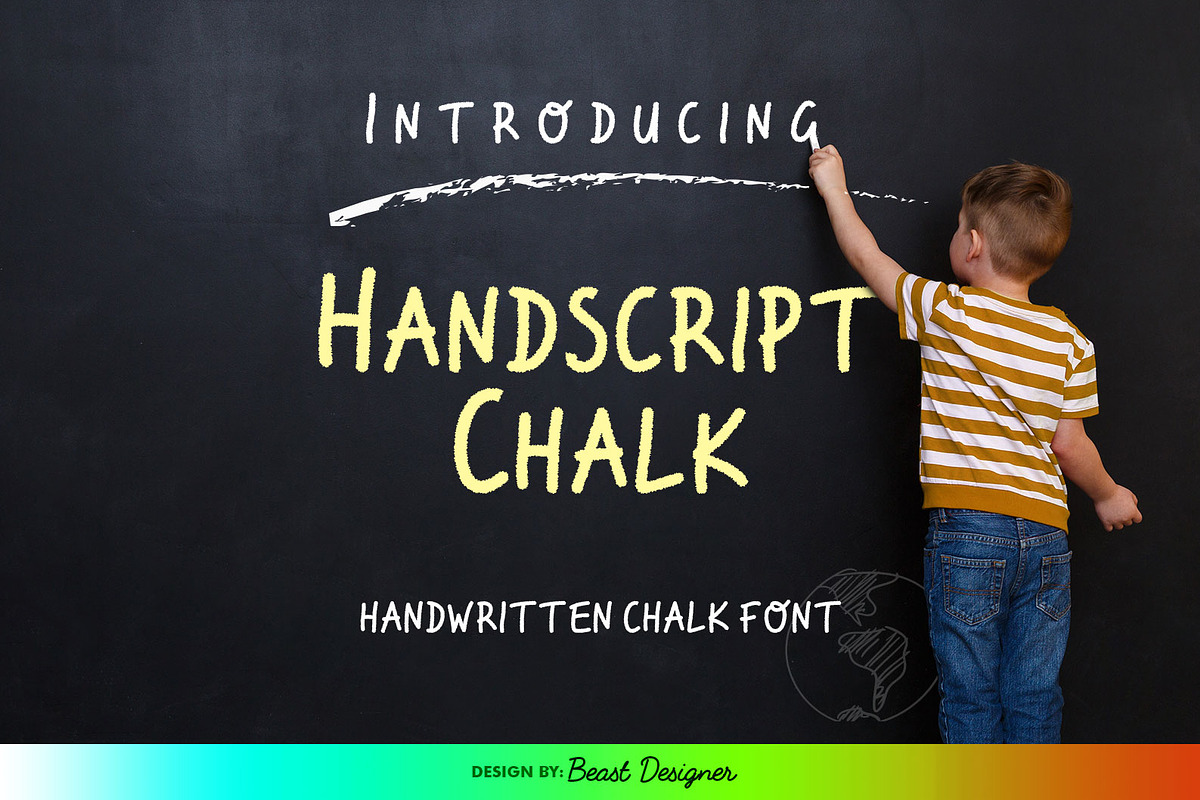 Handscript Chalk, a Handwritten Font by Beast Designer (Photo 1 of 2)