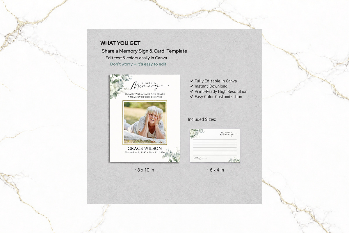 Share a Memory Sign & Card CV FR007, a Poster Template by TyphoonStudio (Photo 2 of 6)