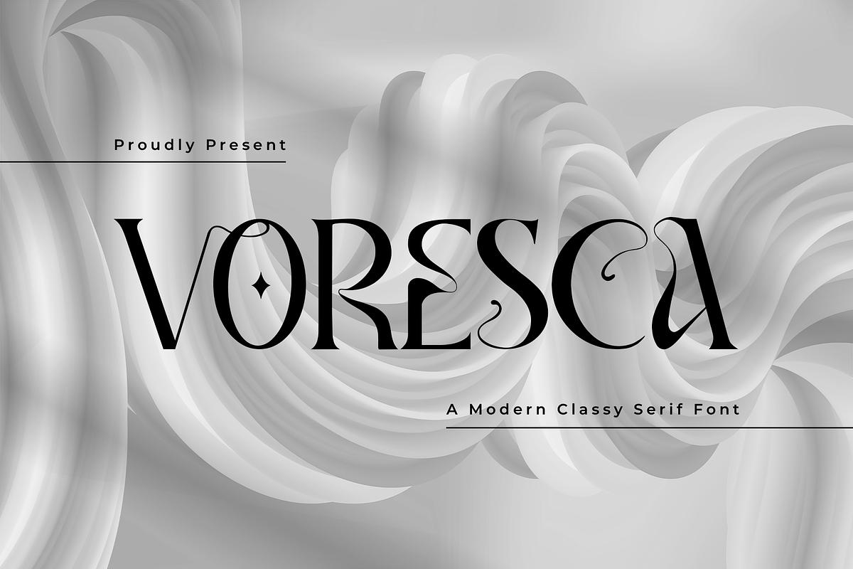 Voresca – A Modern Classy Serif Font, a Serif Font by overlaytemplates (Photo 1 of 5)