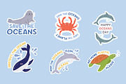 Eco stickers with texts pack, an Animal Illustration by Sabina_Ava (Thumbnail 7 of 7)