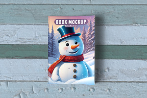 7 X 10 Closed Book Cover Mockup