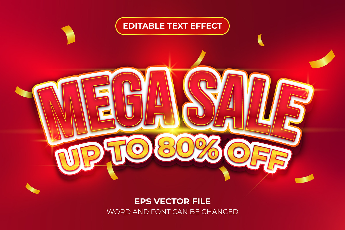Mega sale text effect, a Layer Style Add-On by Semu Creative