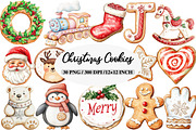 Christmas Cookies Clipart, an Illustration by Daily.Designs (Thumbnail 1 of 5)