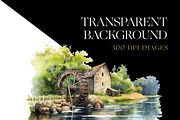 Watercolor Landscape River, Lake PNG, a Decorative Illustration by BrushstrokeArtGB (Thumbnail 7 of 9)