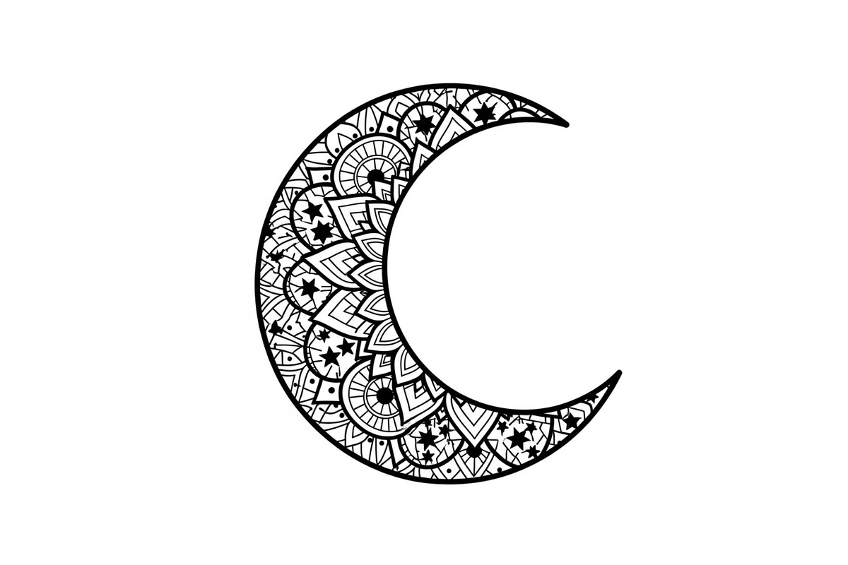 Mandala Crescent Moon Bundle, an Illustration by Designs_River (Photo 26 of 31)