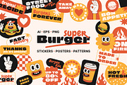 Super Burger Collection, a Background Graphic by Martyshova (Thumbnail 1 of 22)