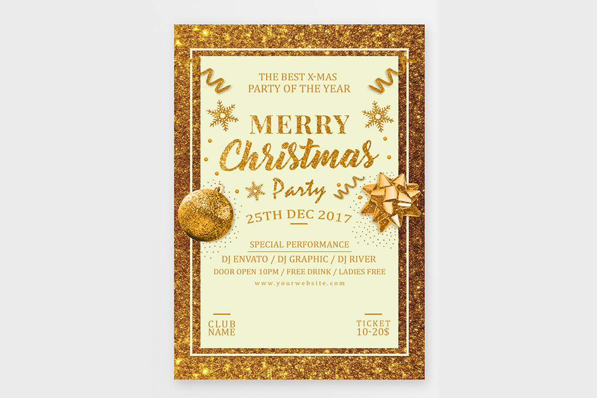 Merry Christmas Flyer, a Flyer Template by Creative  designer (Photo 4 of 6)