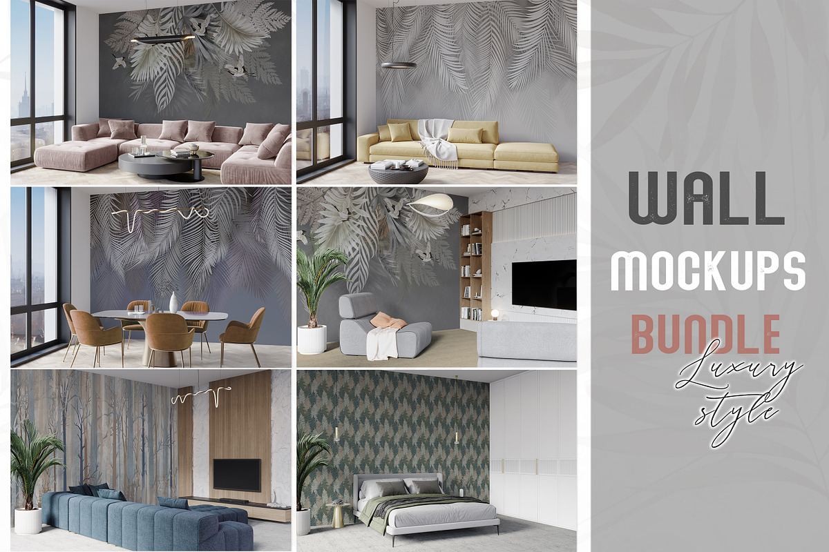 Wallpaper mockup bundle | Discount, a Household Mockup by Hunny Badger (Photo 1 of 7)