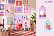 Girls-Nursery Wall Art-Whimsy Prints, a Background Graphic by Essentially Nomadic (Thumbnail 2 of 14)