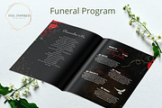 Funeral Program w/ Red Flowers, a Brochure Template by Feel Inspired Digitals (Thumbnail 5 of 5)