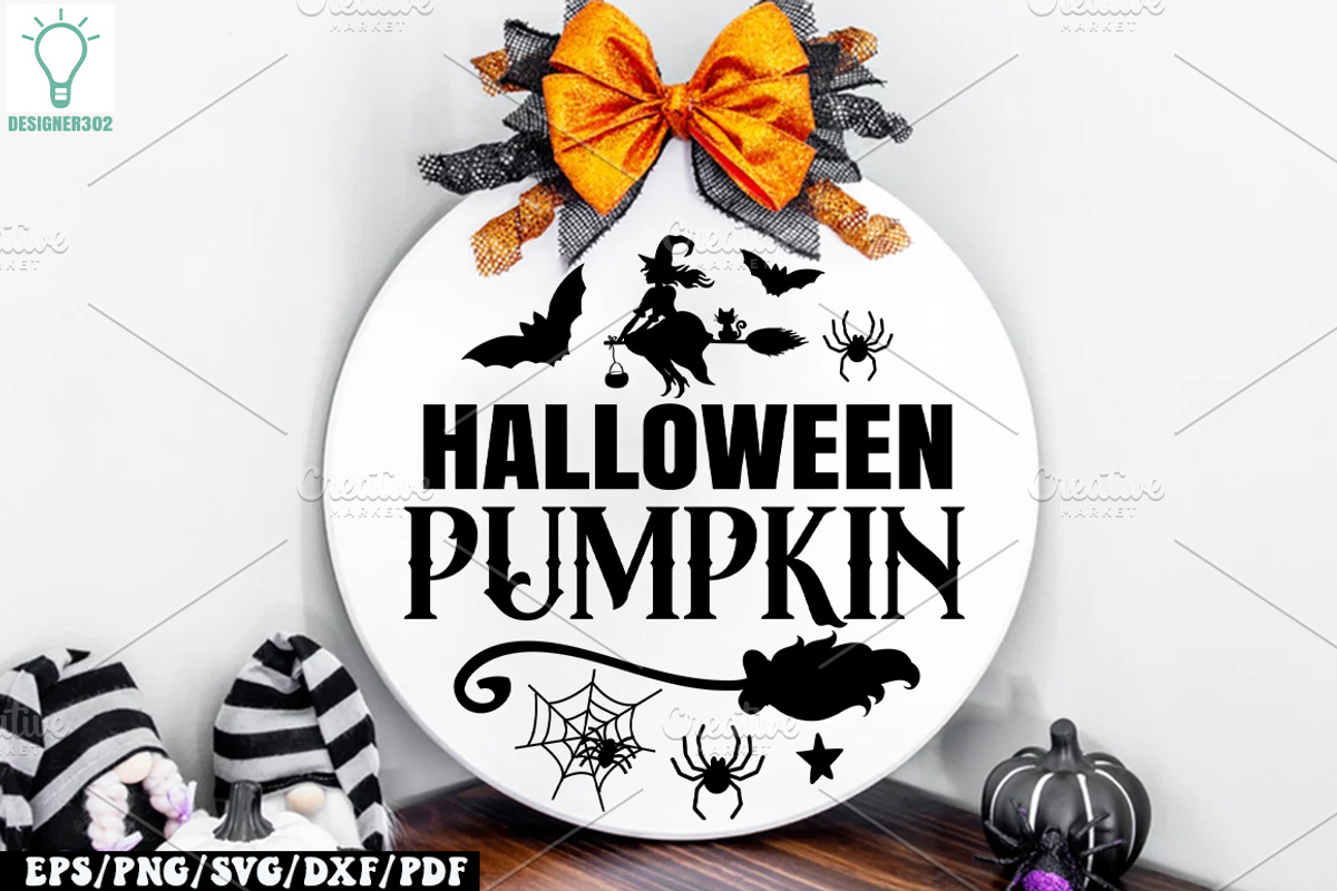 Halloween Round Sign SVG Bundle, a Graphic by Designer302 (Photo 7 of 17)
