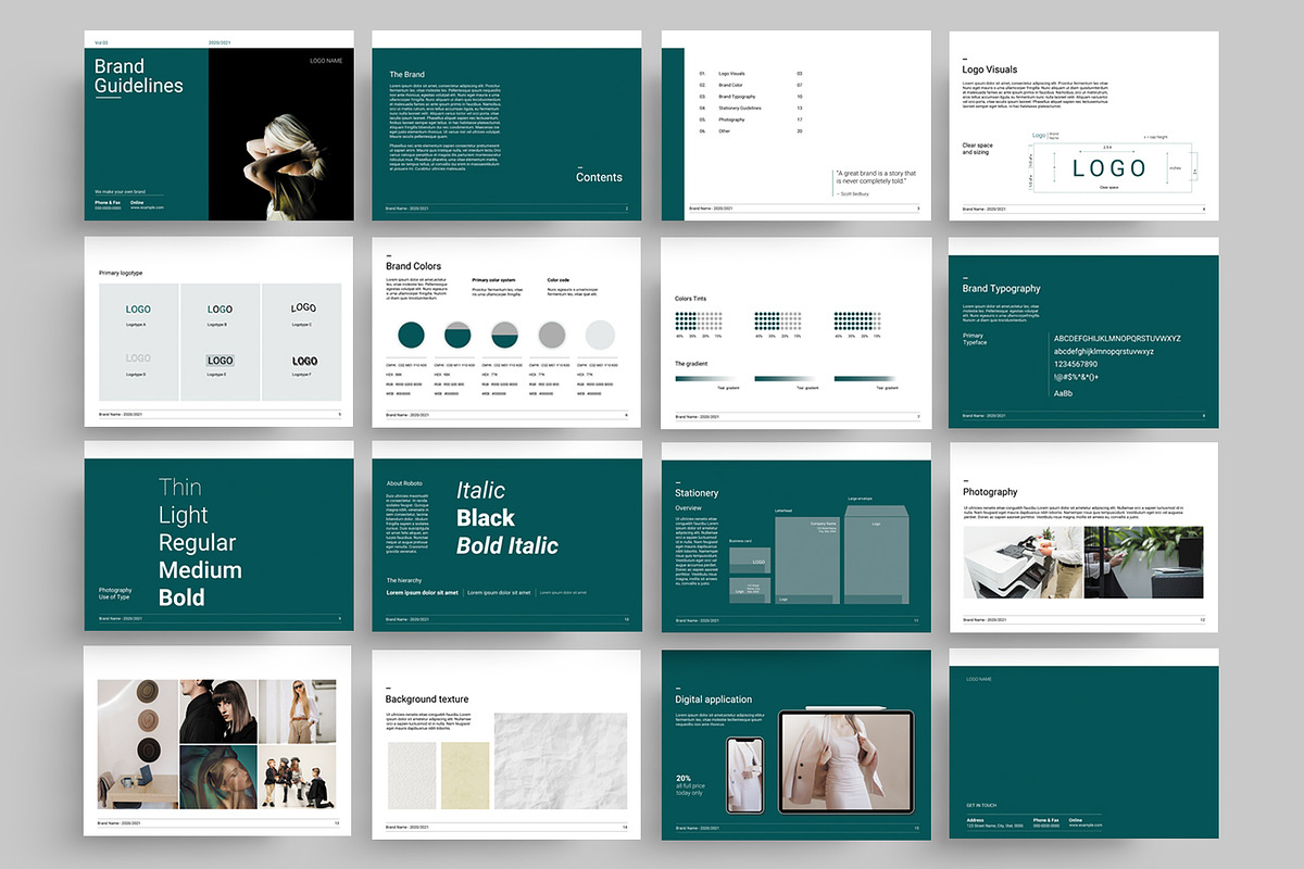 Brand Guidelines Template Canva, a Brochure Template by retrographix (Photo 3 of 3)