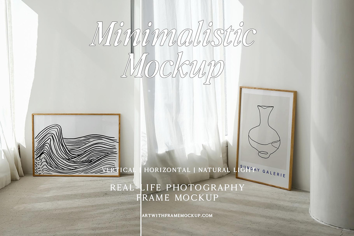 White Minimalistic Frame Mockup, a Product Mockup by ArtwithFrame (Photo 5 of 5)