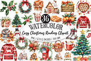 Cozy Christmas Reading Clipart, a Seasonal Illustration by Designking (Thumbnail 1 of 5)