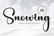 Snowing | Script Font, a Handwritten Font by Scratchones (Thumbnail 1 of 8)