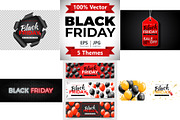 Black Friday Sale Banners, a Decorative Illustration by TAlex (Thumbnail 1 of 6)