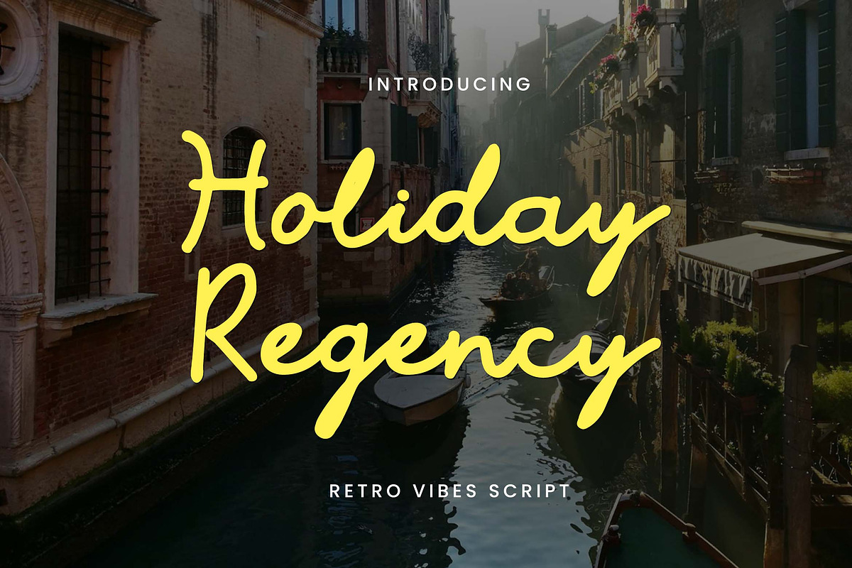 Holiday Regency Retro Script Font, a Handwritten Font by UICreative (Photo 1 of 13)