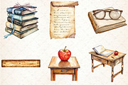 Vintage Back to School Clipart, an Illustration by Rose Art (Thumbnail 2 of 4)