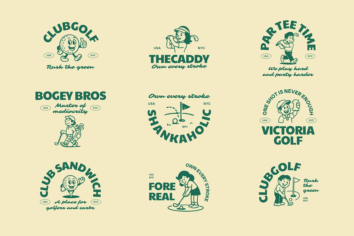 Golf Mascot Graphic, a Sport Illustration by Skilline Supply Co. (Photo 6 of 12)
