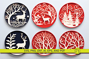 Cricut Christmas Coasters SVG bundl, a Graphic by NGISED (Thumbnail 3 of 10)